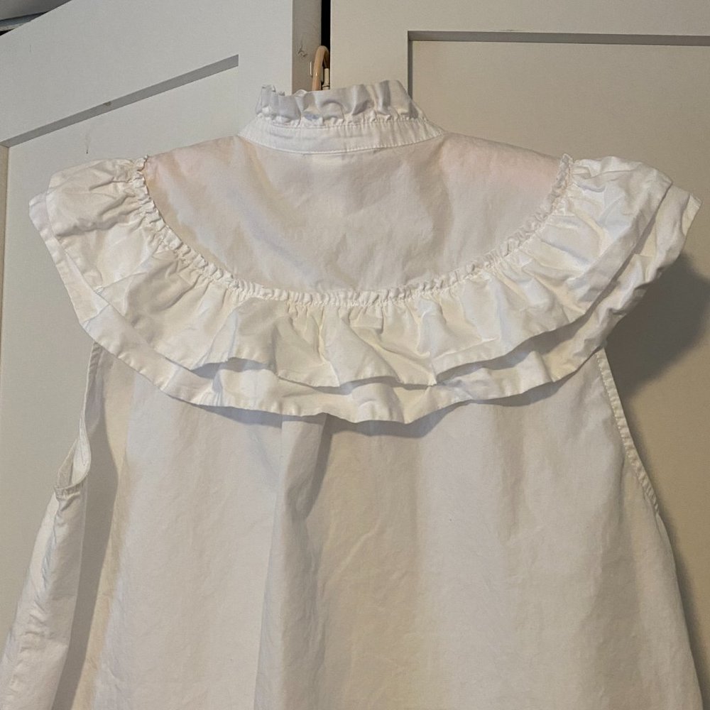 H&M Ruffle High Neck Collared Shirt - Picture 5 of 5